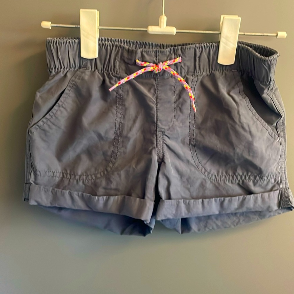 Old Navy Girls Gray Pull On Shorts Elastic Waist Multi Color Drawstring Size M 8